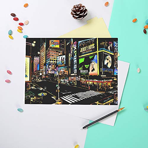 ap artsper rainbow scratch art painting paper a4 for kids amp adults diy night view scratchboard set 4 sheets scratch cards amp drawing pen clean brush usa