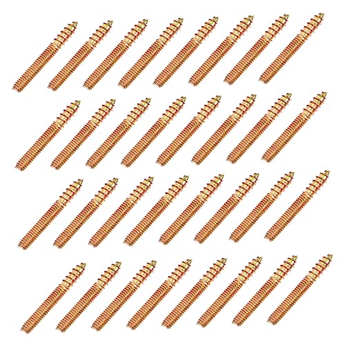 SOLUSTRE Self-Attack Bolt 100pcs Double Headed Bolts Threaded Screws for Mining Automotive Bridge Use