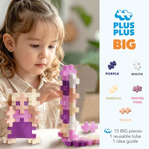 Image of PLUS PLUS Big 15 Piece Bloom Mix - Large Building Blocks for Toddlers
