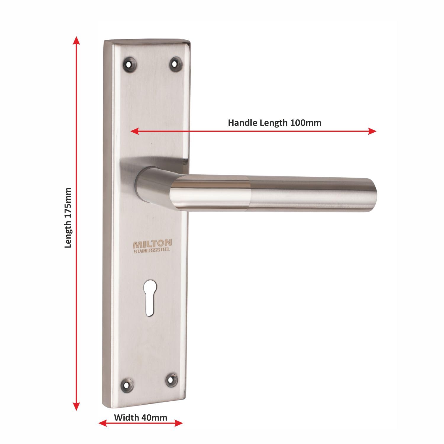 Milton Stainless Steel Mortise Lock Set -2