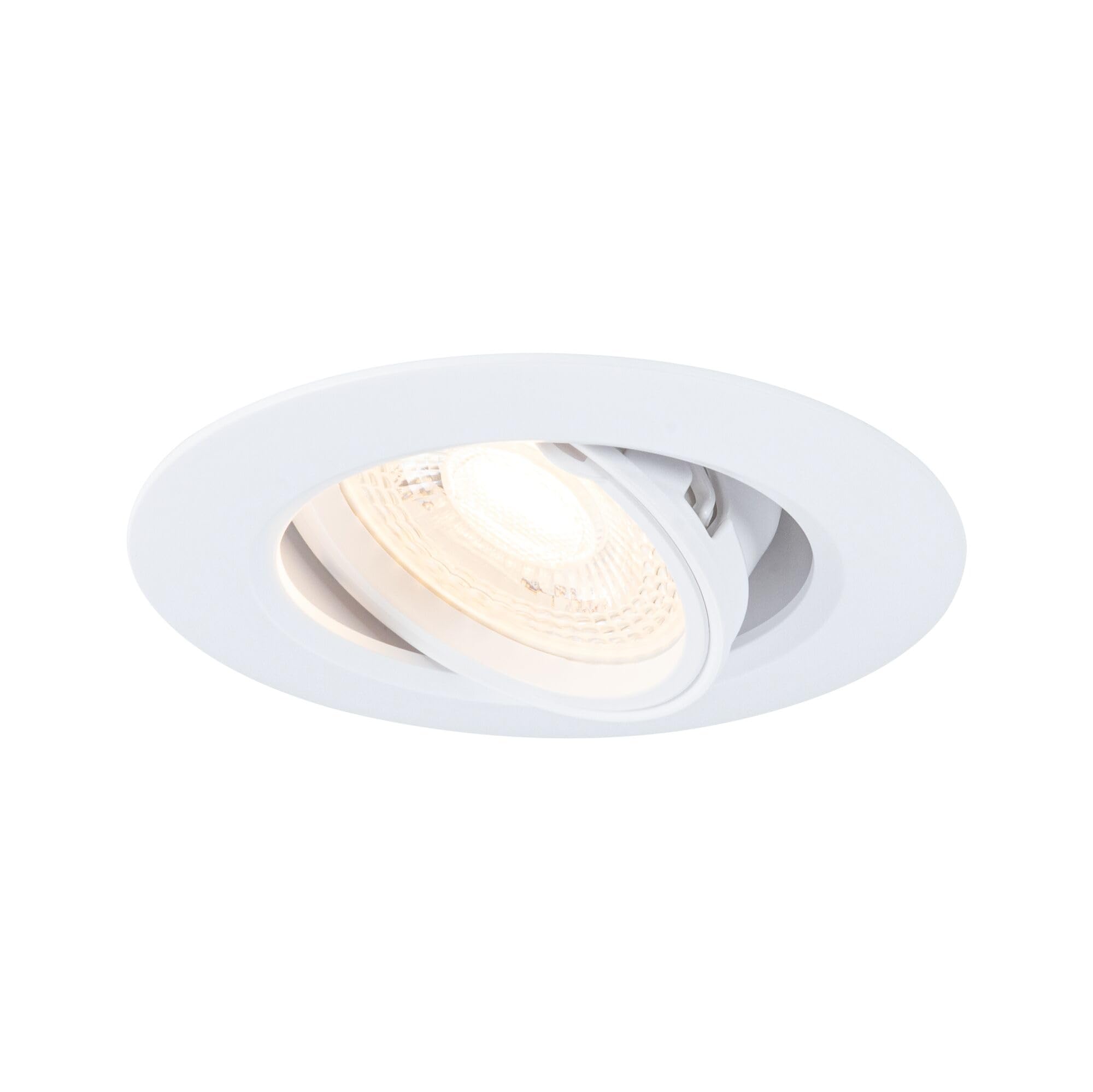 Paulmann 92115 Einbauleuchte 10er-Set schwenkbar rund 90mm 30° GU10 max. 10x10W 230V Weiß Einbaulampe