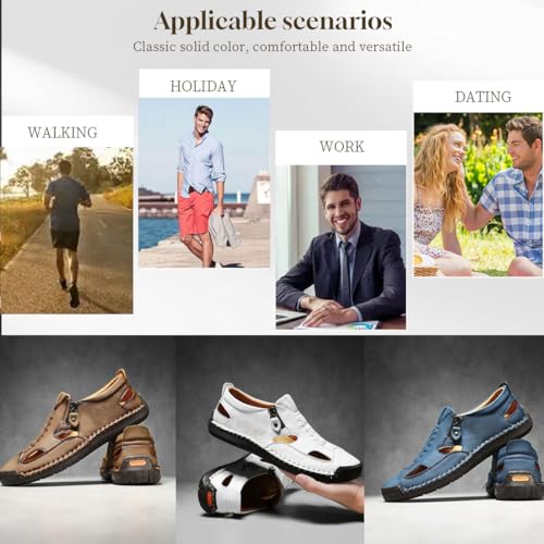 Men's Closed Toe Sandals, Mens Dress Sandals, Mens Orthopedic Hollow-Out Summer Sandal Male Shoe Casual Breathable4