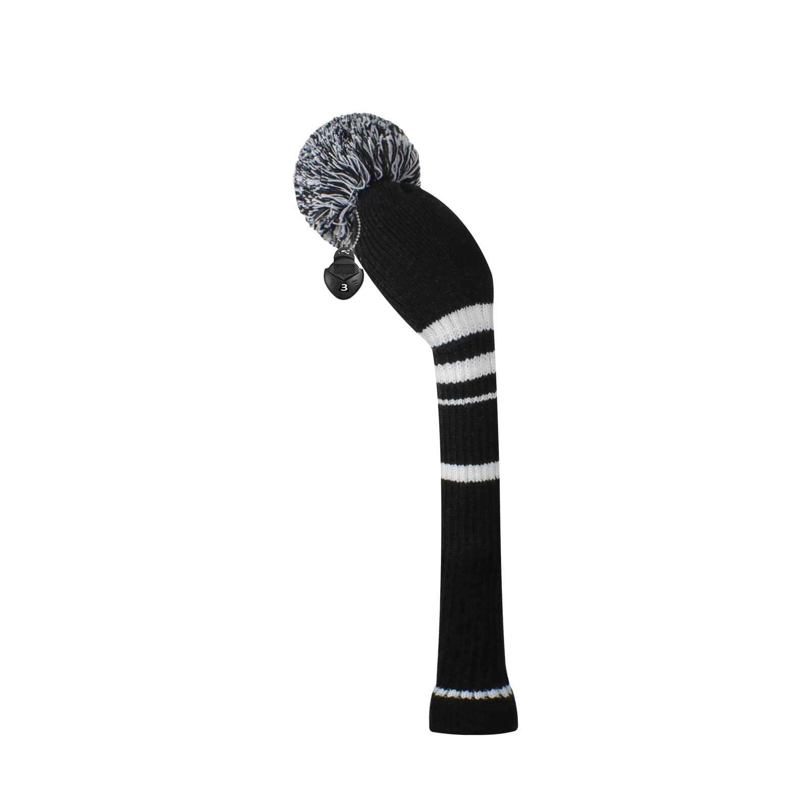 Scott Edward Head Covers for Golf Clubs, for Driver(460cc) Fairway Wood Hybrid, with Rotating Number Tags (Black, Fairway) — image 1