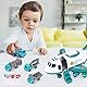 SHANNA Flugzeug Spielset Mit Trägheitsrad und Fahrzeugen - Lernspielzeug Set Mit 1 Großem Flugzeug, 4 Legiertes Auto für Kleinkinder Über 3 Jahre (Sanitärfahrzeug-Grün)