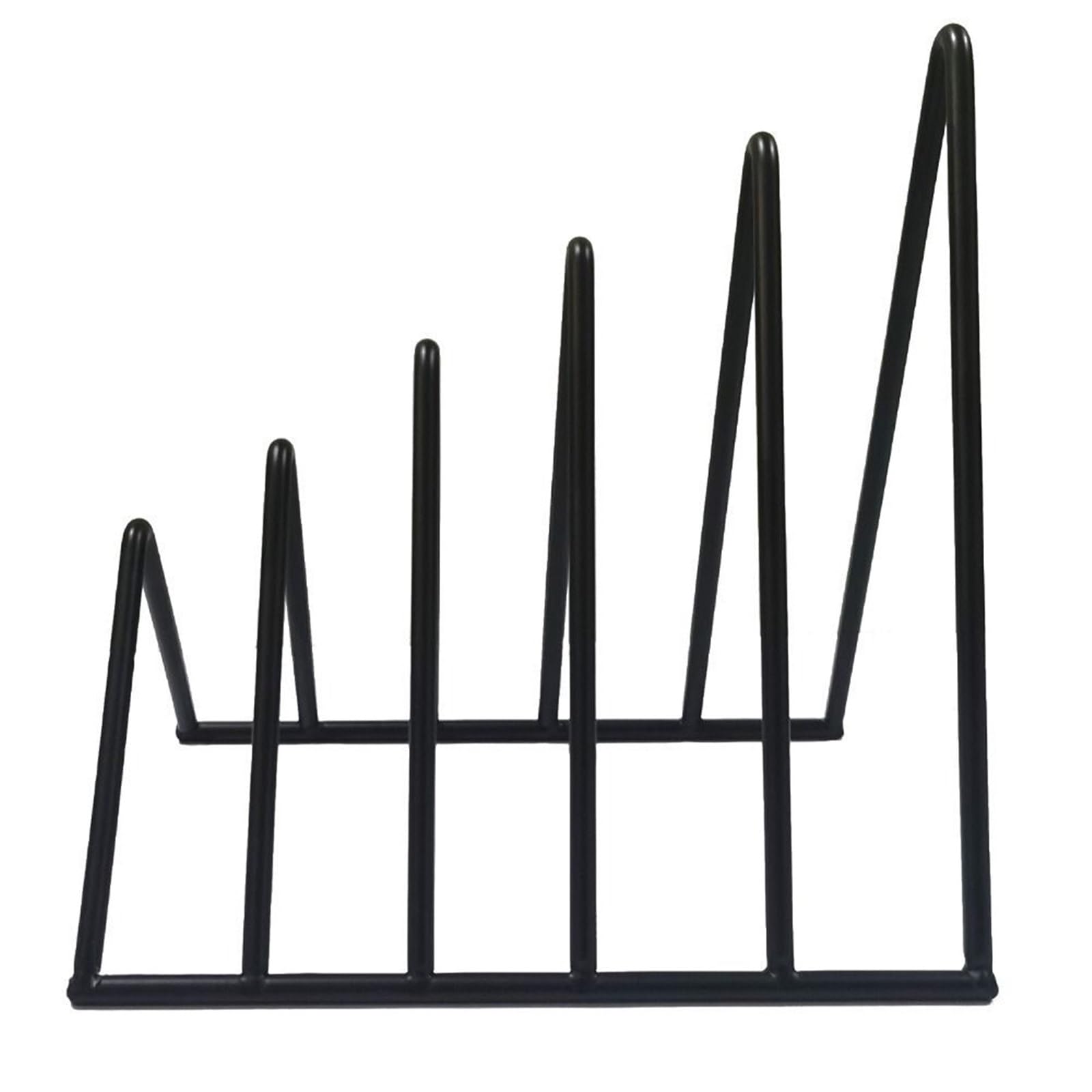 Desktop Bookends 2pcs Student Stationary Desk Storage Magzine Holder Desktop Organizer Iron Book Stand Triangle Bookend Record Rack for Book Storage(Black)