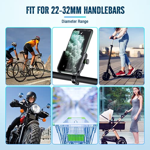 BTNEEU Mobiele telefoonhouder voor fiets, anti-vibratie, 360 graden draaibaar, telefoonhouder voor motorfiets… - Image 8