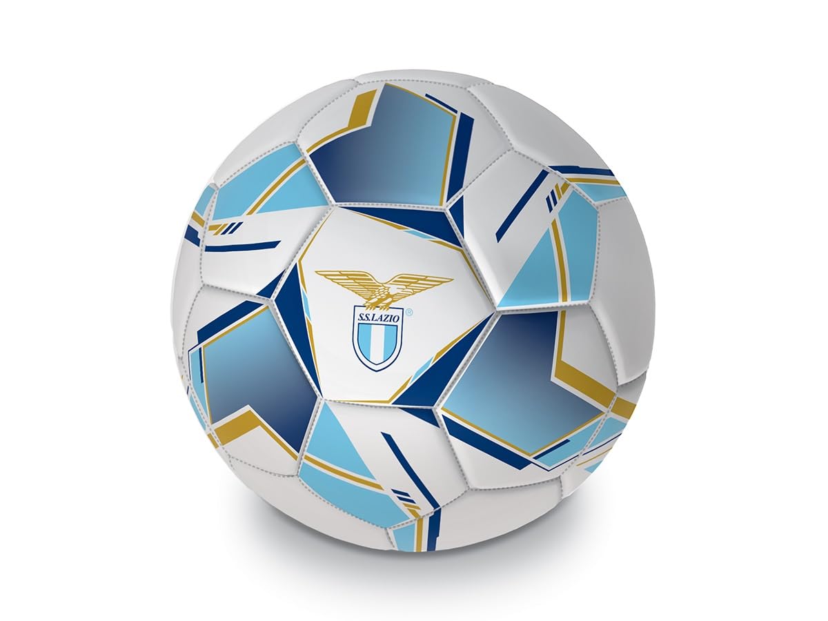Mondo Toys - Pallone da Calcio Cucito S.S. LAZIO PRO - Prodotto Ufficiale - misura 5-400 g - colore Bianco Celeste - 23058
