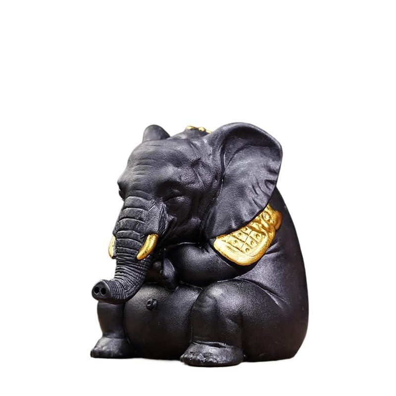 Brûleur d'encens en céramique éléphant porte-encens cascade intérieur