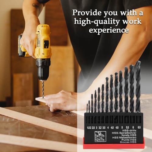 Cobalt Drill Bit Set, 13PCS High-Speed Steel, Black, Suitable for Metal, Wood, and Plastic, Size from 1.5mm up to 6.5mm - Image 5