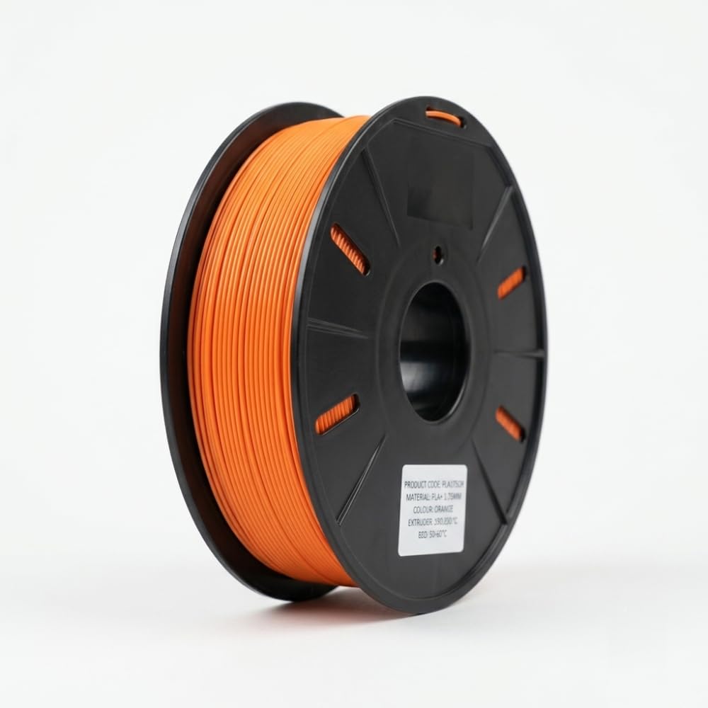 PLA Plus 1.75mm Filament 1kg Spool | for FDM 3D Printers | Strong, Low Warp, Easy Print Material (Orange)-picture-23