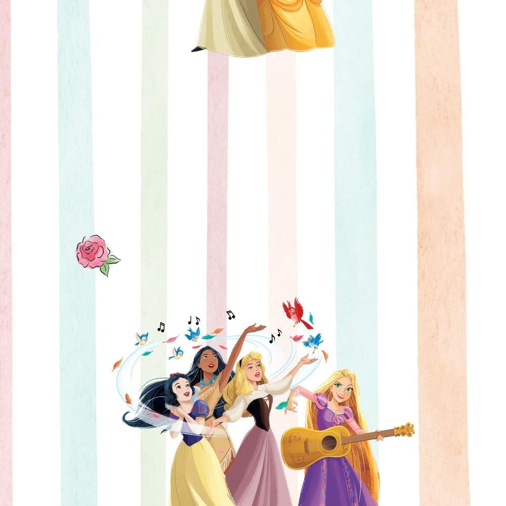 Disney Princesses Charmix - Papel pintado (212 x 250 cm, 1 rollo de 4 paneles)
