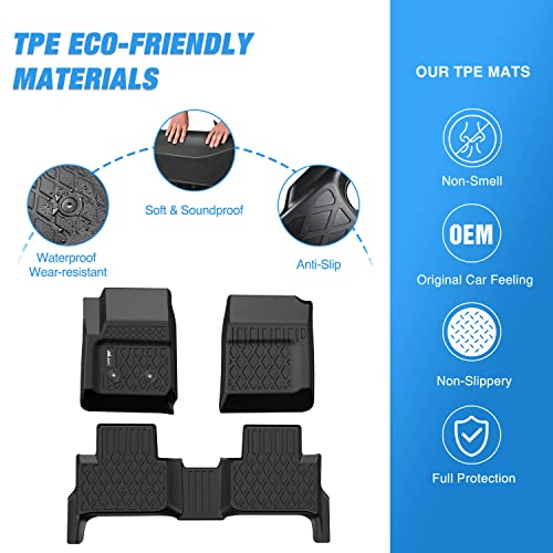 Image of Nilight TPE Floor Mats for Chevy Colorado GMC Canyon Crew Cab