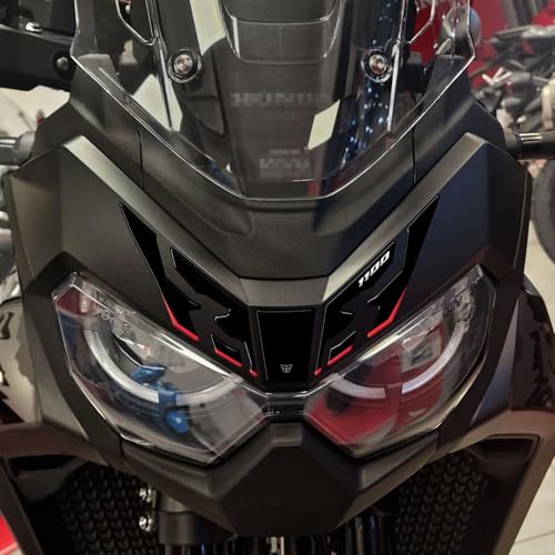 Resin Bike Adhesivos de Moto Compatibles con Africa Twin 2024-2025 Black. Protecciones Cúpula de Choques y Arañazos de Moto. Pegatinas 3D Resinadas Made in Italy