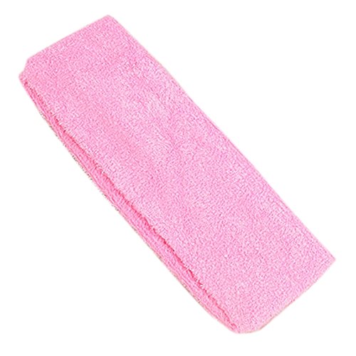 Your supermart Hot Soft Elastic Toweling Hair Band Headband Sports Band Pink