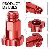 Hovom Car Spray Gun Cup Adapter, 16mm 1.5mm External Thread Master Elite Paint System MPS Spray Gun Cup Adapter, Spray Gun Paint Cup Adapter with 6 PCS HVLP Filters Fine Mesh (Red+External Thread) - Image 3