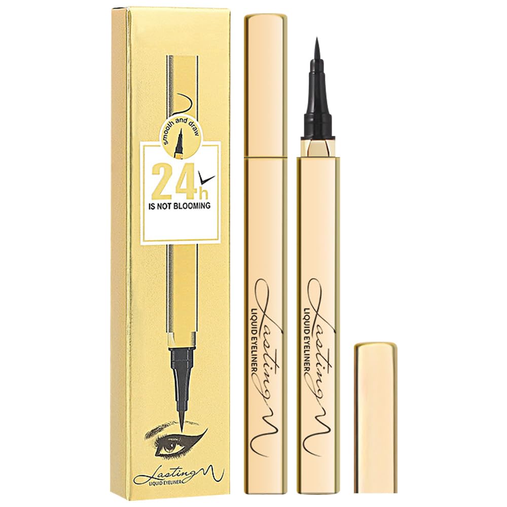 24H Long Lasting Waterproof Liquid Eyeliner Pen,2026 new Ultra Fine Felt Tip Mudge Proof, Easy to Control Intense Black Liner (B3)