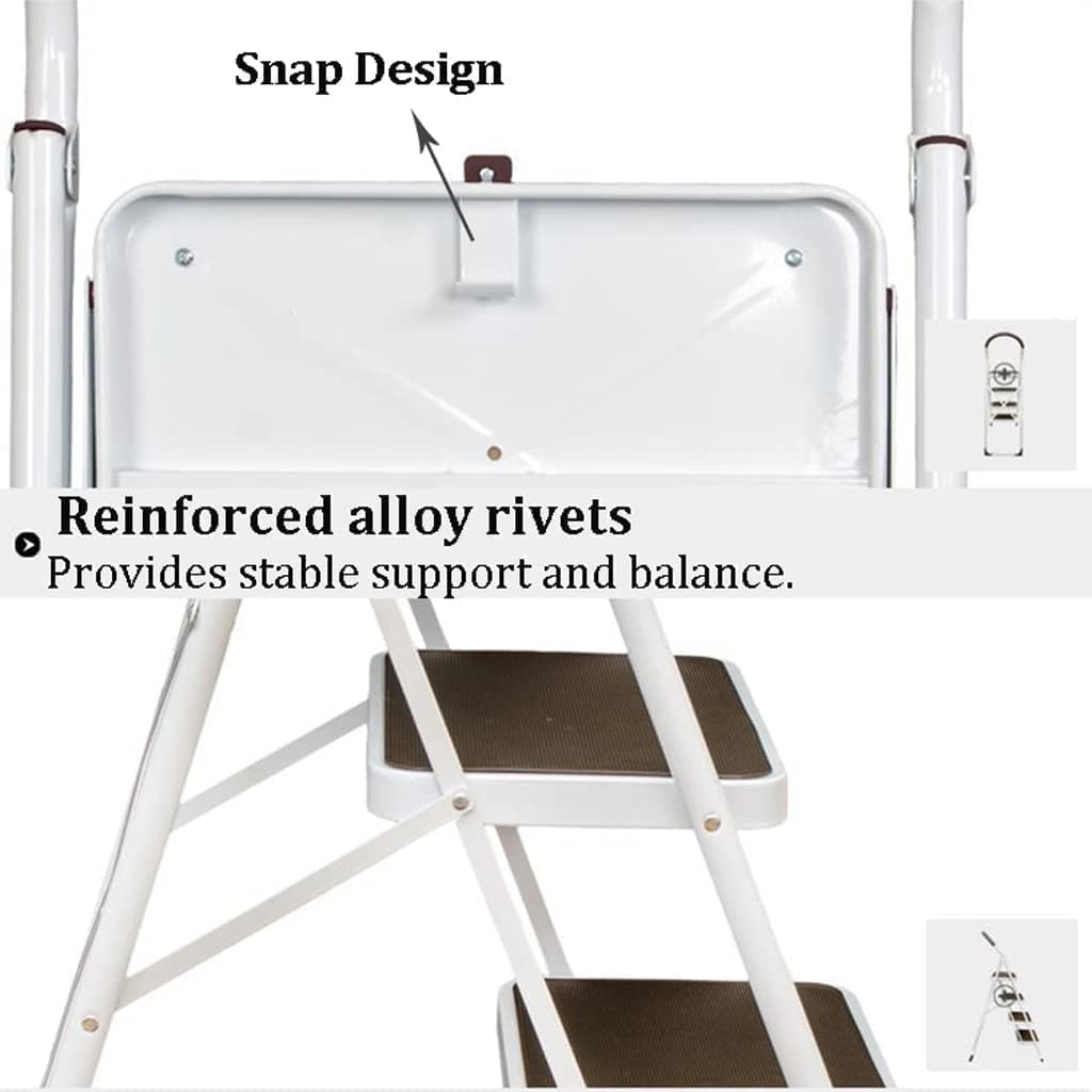 Step Ladder 3 Step Ladder Telescoping Ladders Stool with Armrests Adult Portable Folding Ladder for Home Step Ladders Folding Ladder Telescopic Ladder