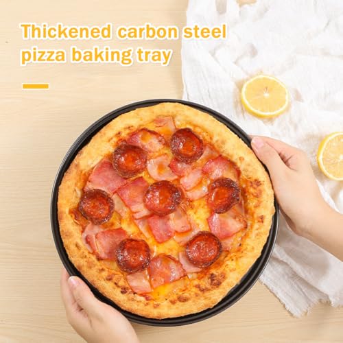 11 Inch Pizza Pan for oven, Round Nonstick Pizza Pans with Holes, Carbon Steel Pizza Baking Tray for Home Kitchen 2 Pack (11 Inch Pizza Pan (2 Piece)) - Image 3