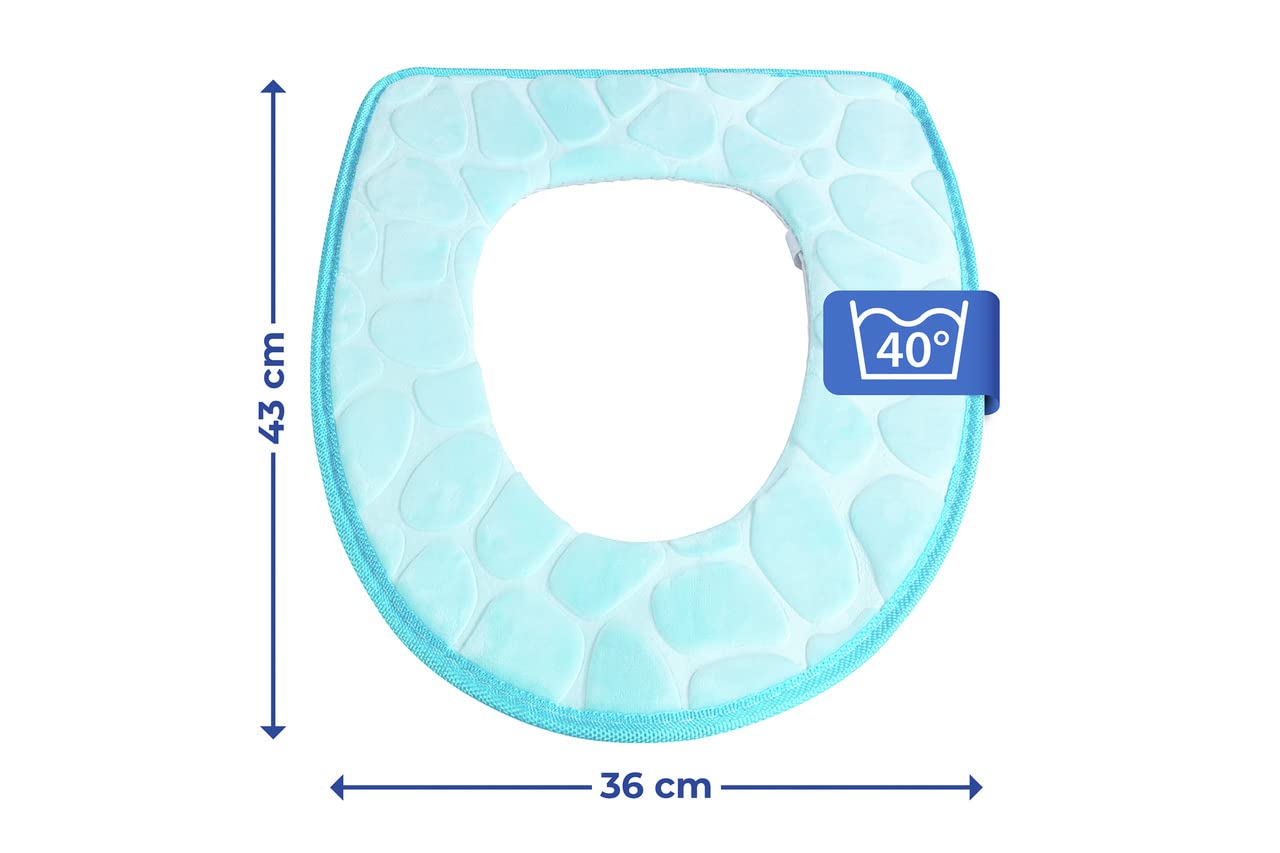 WENKO Poduszka na deskę sedesową Memory Foam niebieska