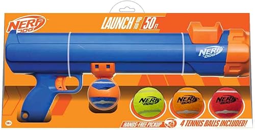 Nerf Dog Lanzador de pelotas de tenis para perros, juguete para perros