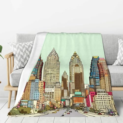 Couverture plaid Austin Texas lavable pour eviter le froid de la climatisation