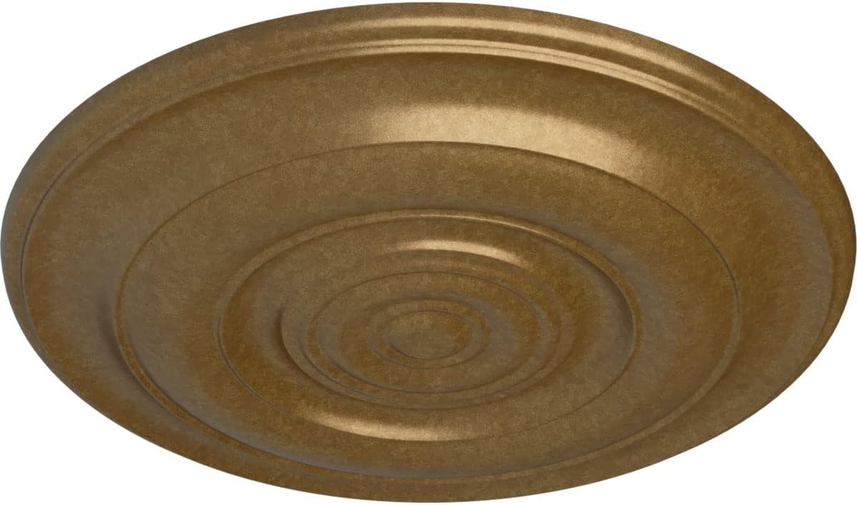 Ekena Millwork CM18NIPAS Niobe Ceiling Medallion, Pale Gold