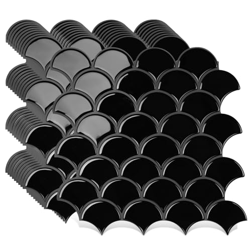 Peel and Stick Tile for Kitchen Backsplash, Grand Fish Scale