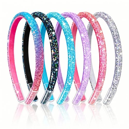 6Pcs Girls Headbands Sparkle, Easter Basket Stocking Stuffers Toddler Kids