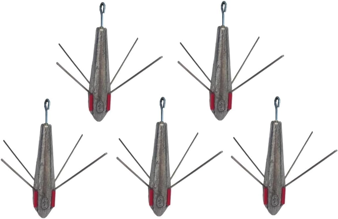 Grip Weight For Sea/Beach Fishing/gripper weights/Breakaway (5 Pack) 3oz 4oz 5oz 6oz 7oz 8oz 9oz (6oz x 5)