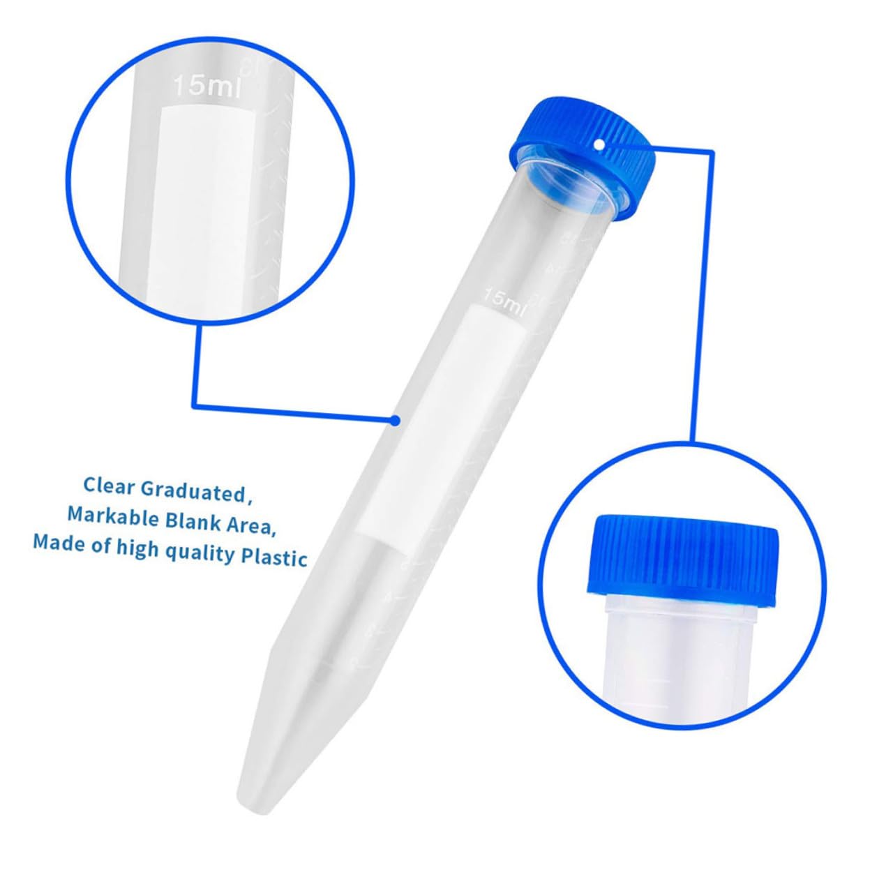 MAGICLULU 81piezas Tubos De Centrífuga De Plástico Tubos De Ensayo Desechables Con Tapa Para Experimentos De Laboratorio De Química y Uso Clase De Ciencias
