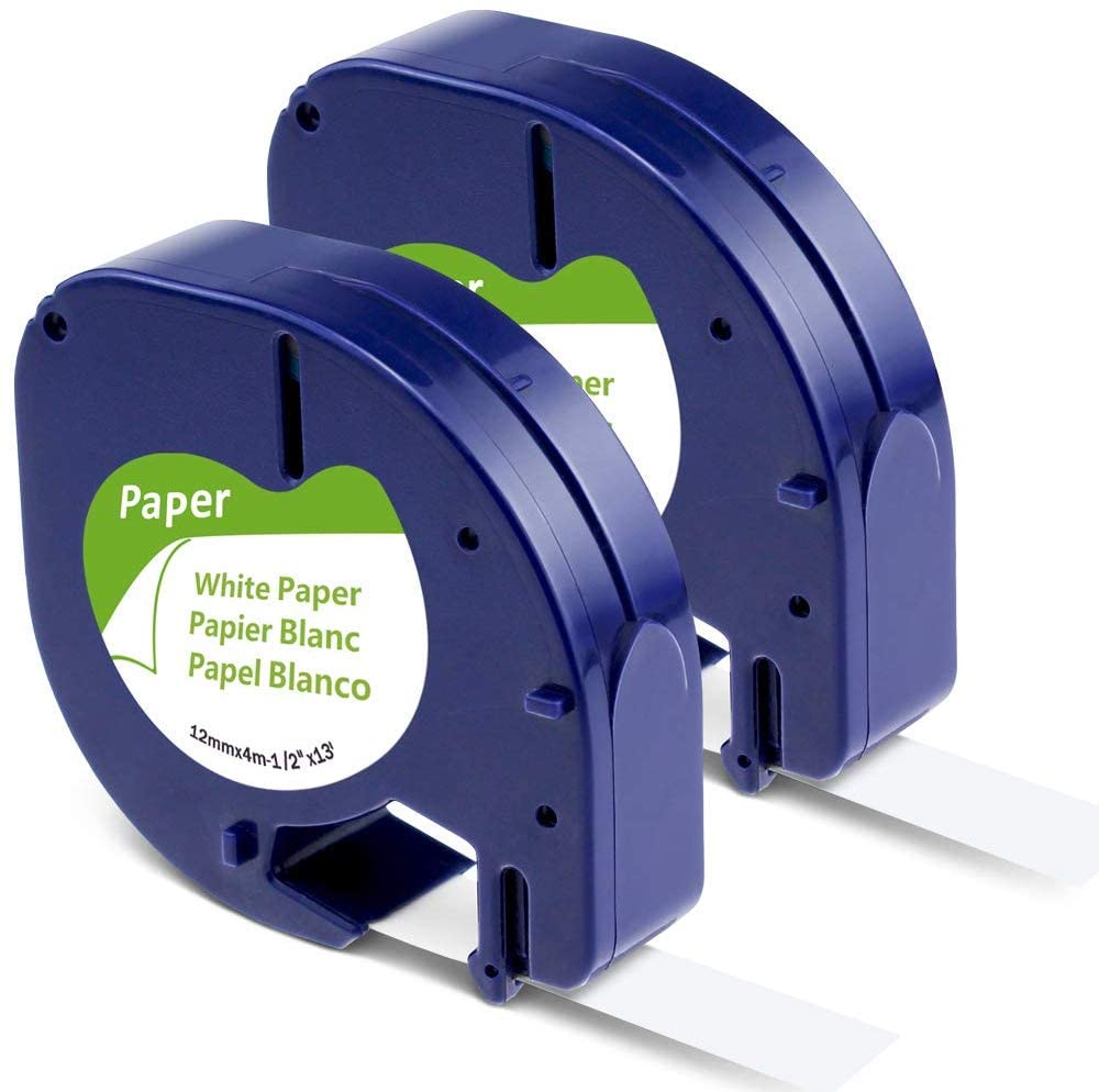 Aonomi White Paper Tape Replacement for DYMO Letratag Refills White Paper 91330 10697 Label Maker Refills 1/2 x 13 12mm x 4m Compatible with DYMO