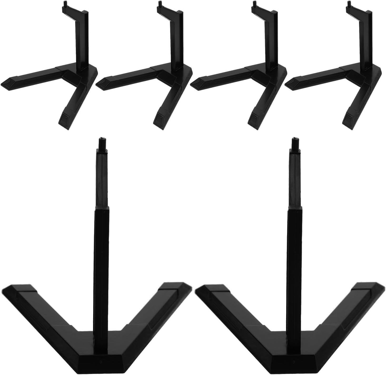 MERRYHAPY 6pcs Action Figure Display Holder Stand Base for Model Rack Easy Assembly Support Compatible with Gundam and Hg Models Portable Lightweight Design for Detailed Collectible