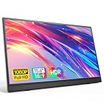 15.6 Inch Portable Monitor FHD 1080P USB-C HDMI Ultra-Slim Travel with Kickstand, for Laptop, PC, Mac Phone, PS, Xbox, Swich IPS Ultra-Thin Zero Frame Gaming Monitor