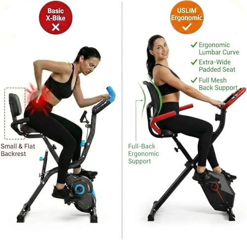 Foldable Exercise Bike with Backrest