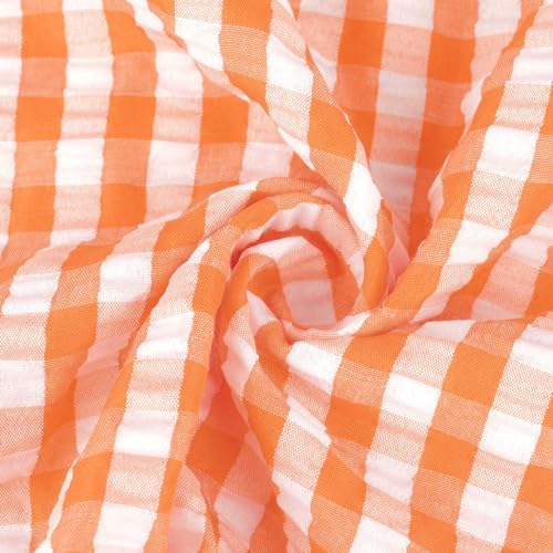 Tops for Women Trendy Fall Crewneck Long Lantern Sleeve Plaid Print Tunic Blouse Loose Flowy Dressy Casual Cute Shirt4