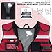 MELOTOUGH Tool Vest for Men Reflective Safety Tool Vest with Removable Phone Holder,Retractable Pen Holder for Electrician,Construction,Carpenters(Red)