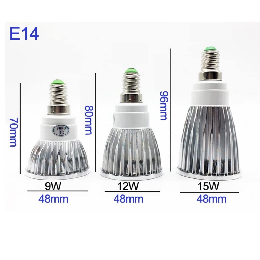 XYAL Lampadine, Confezione da 10, Faretto LED COB GU10/E27/GU5.3/E14 AC220V 3W/5W/7W Lampada da soffitto in alluminio for uso domestico Sorgente luminosa(Warm white,E27 7W)