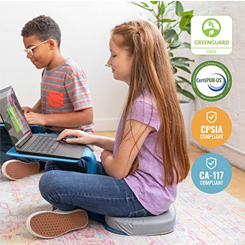 Image of ECR4Kids The Surf Portable Lap Desk, Flexible Seating, Peacock Blue
