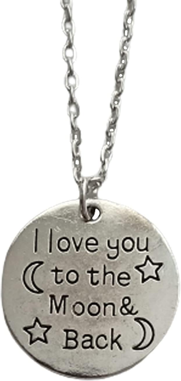 I Love You to the Moon and Back Pendant Necklace Romantic Couple Jewelry