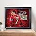 sufenvera Signed CR7 Cristiano Ronaldo Framed Photo Collage Poster 10x8 Inch,Juventus vs.Real Madrid Film Display of UEFA Champions League 2017-18 Quarterfinal,Gifts for Soccer Fan