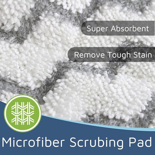 Image of F Flammi 8-Pack Replacement Pads Compatible with Shark Steam Pocket Mop S3501 S3601 S3901 S3550 S3801 SE450, Double-Sided Microfiber Refills for Hardwood Tile Floor, Professional Scrubbing Strips