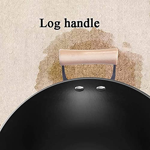 Wok de hierro fundido grande 36 cm con tapa de vidrio miniatura 5