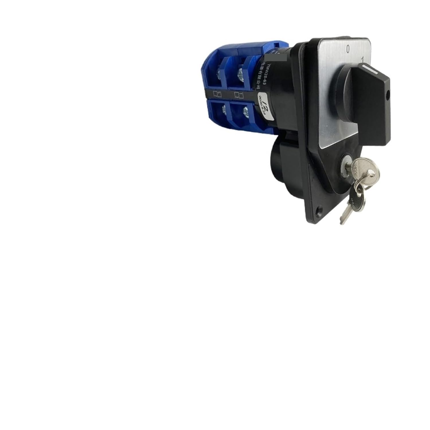 with Key 63A 660V Circuit Control Motoer Selector LW26-63/2 Two Poles Silver YMW26-63 Changeover Rotary Cam Switch(102) Controls Switches