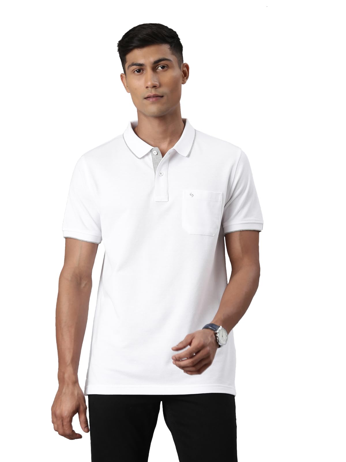 classic polo Men's Regular Fit Polo Collar Half Sleeve Solid Cotton Blend-picture-18
