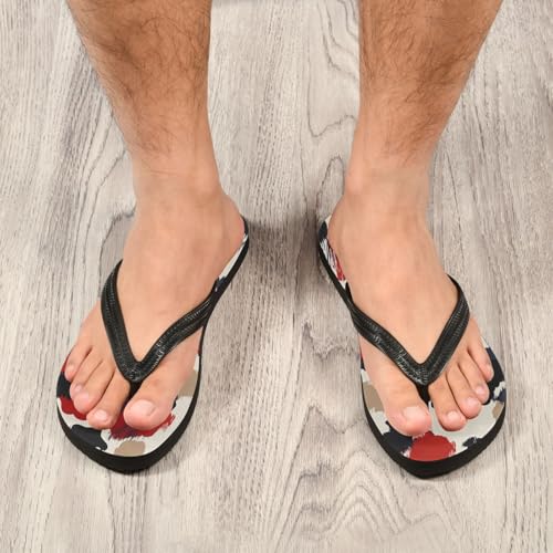 Leopard Print Red Flip Flop Beach Summer Casual Sandal for Women & Men Shower Shoes 208608814