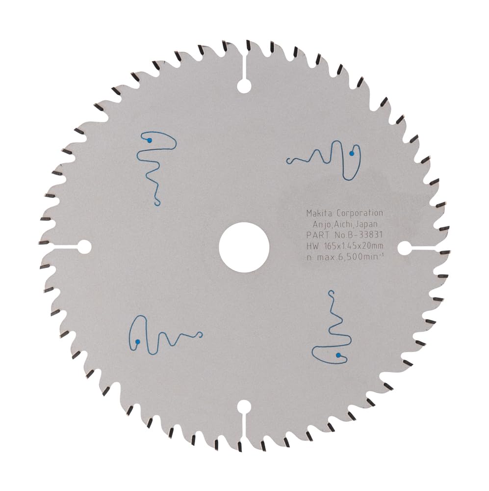 Makita B-33831 Specialized Blade for Laminate and Wood Cutting 165x20x52T, Silver, Black - Image 2