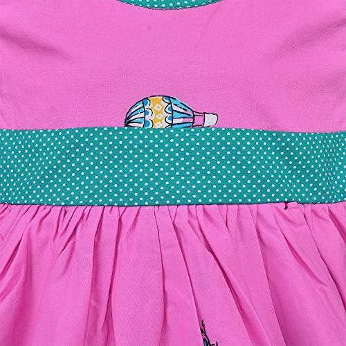 Image of Wish Karo Baby Girls Cotton Frock Causal Dress for Girls-Orange Dress - (ctn306)