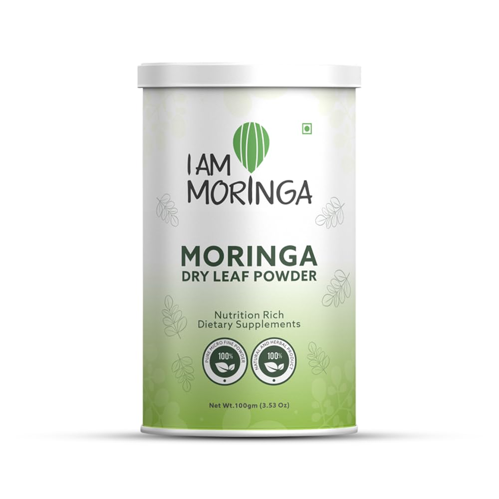 Moringa Powder 100 gm 100% Natural Drumstick Leaf Powder Good for Skin, Hair Healthy Plant based Protein Powder with No Chemicals and Preservatives