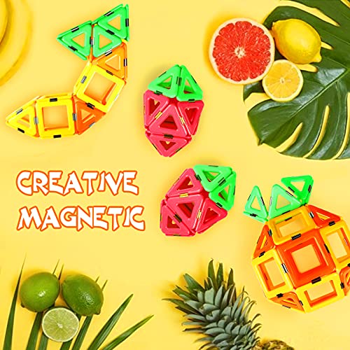 idoot Magnetic Building Tiles Blocks Toys for Kids, Educational STEM Toys Gifts-Starter Set for 3+ Year Old Kids Toddler Activities - Image 3