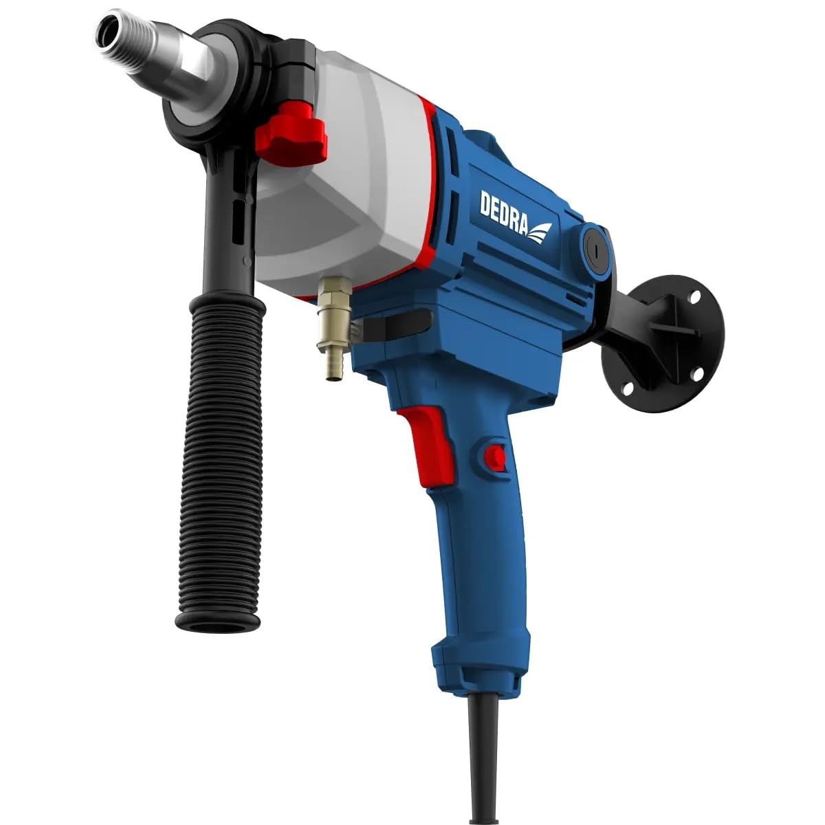Trapano a nucleo DEDRA max. diametro Ø 130 mm spessore 1700 W, peso 4,8 kg, 0 – 1990 giri/min, protezione IP20, softgrip, velocità regolabile, interruttore PRCD, inserto corona da 1 ¼"